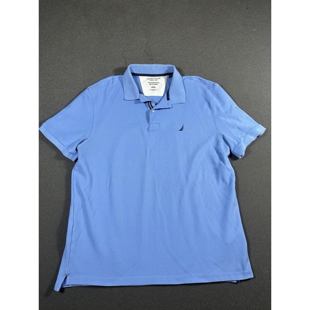 Men's Nautica Light Blue Performance Deck Classic Fit Polo XXL